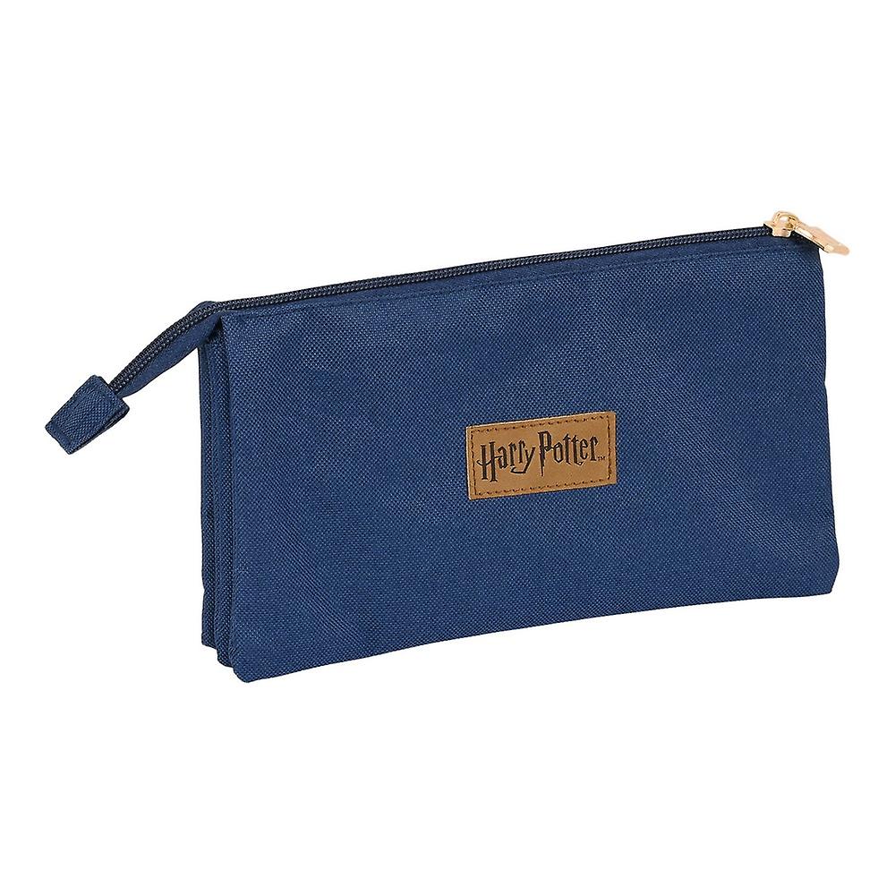 School Case Harry Potter Magical Brown Navy Blue (22 x 12 x 3 cm)