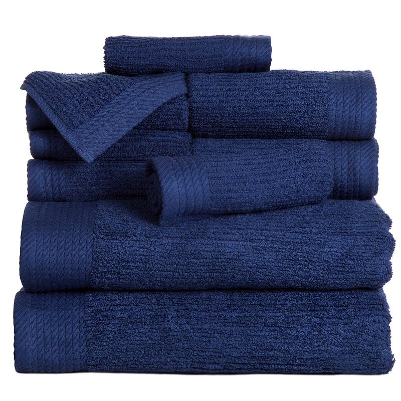 Portsmouth Home Ribbed Cotton 10-piece Bath Towel Set