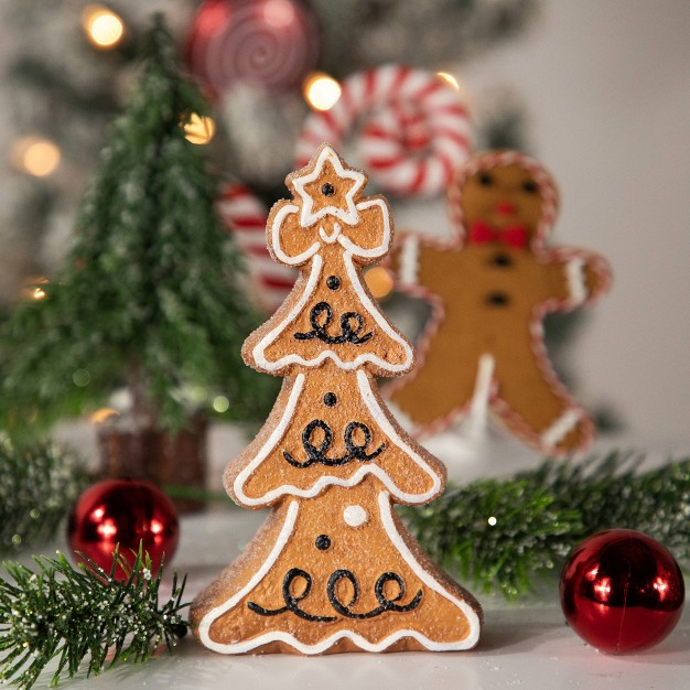 Frosted Gingerbread Christmas Tree Figurine