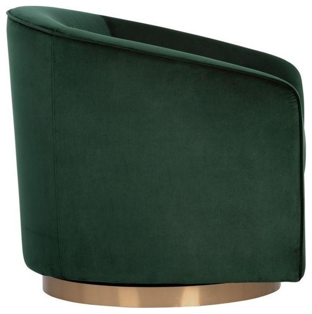 Emma  Swivel Chair   Deep Green Sky   Contemporary   Armchairs And Accent Chairs   by Virgil Stanis Design  Houzz