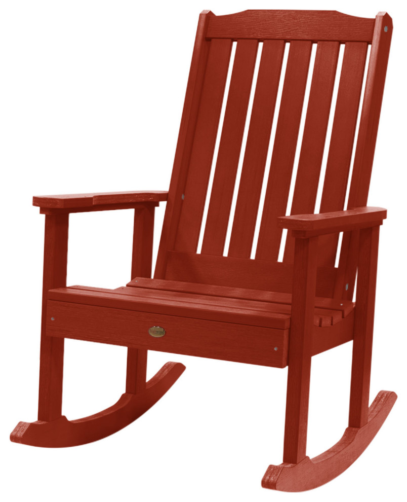 Lehigh Rocking Chair Set With Side Table   Contemporary   Outdoor Lounge Sets   by highwood  Houzz