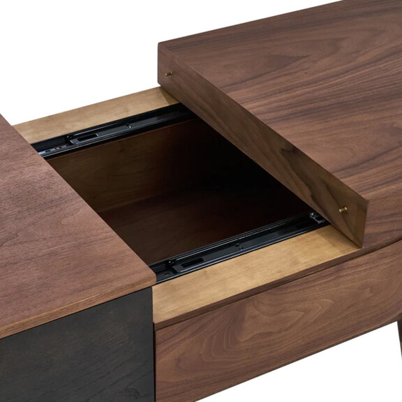 Walnut Wood Storage Cocktail Table W1978121063