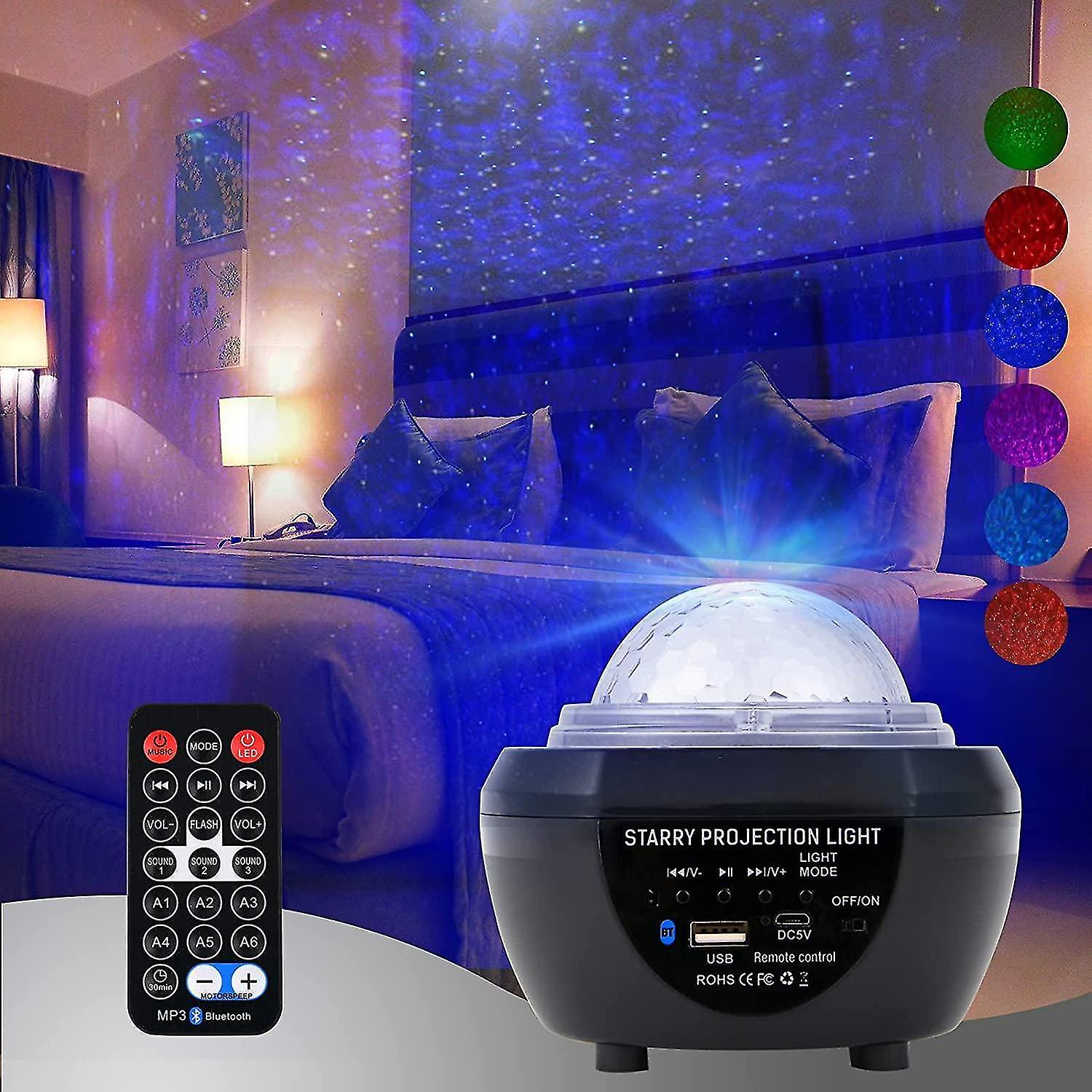 Star Galaxy Projector  Premium Projector Lights  360-degree Projector For Bedroom With Built-in Bluetooth Speaker  Remote Control Included B091-1