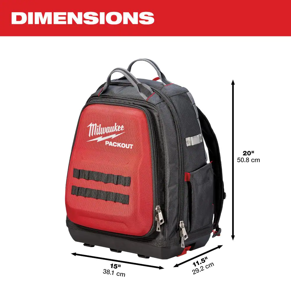 Milwaukee 15 in. Packout Backpack with Fastback Folding Utility Knife and 50-Pack General Purpose Utility Blade Set