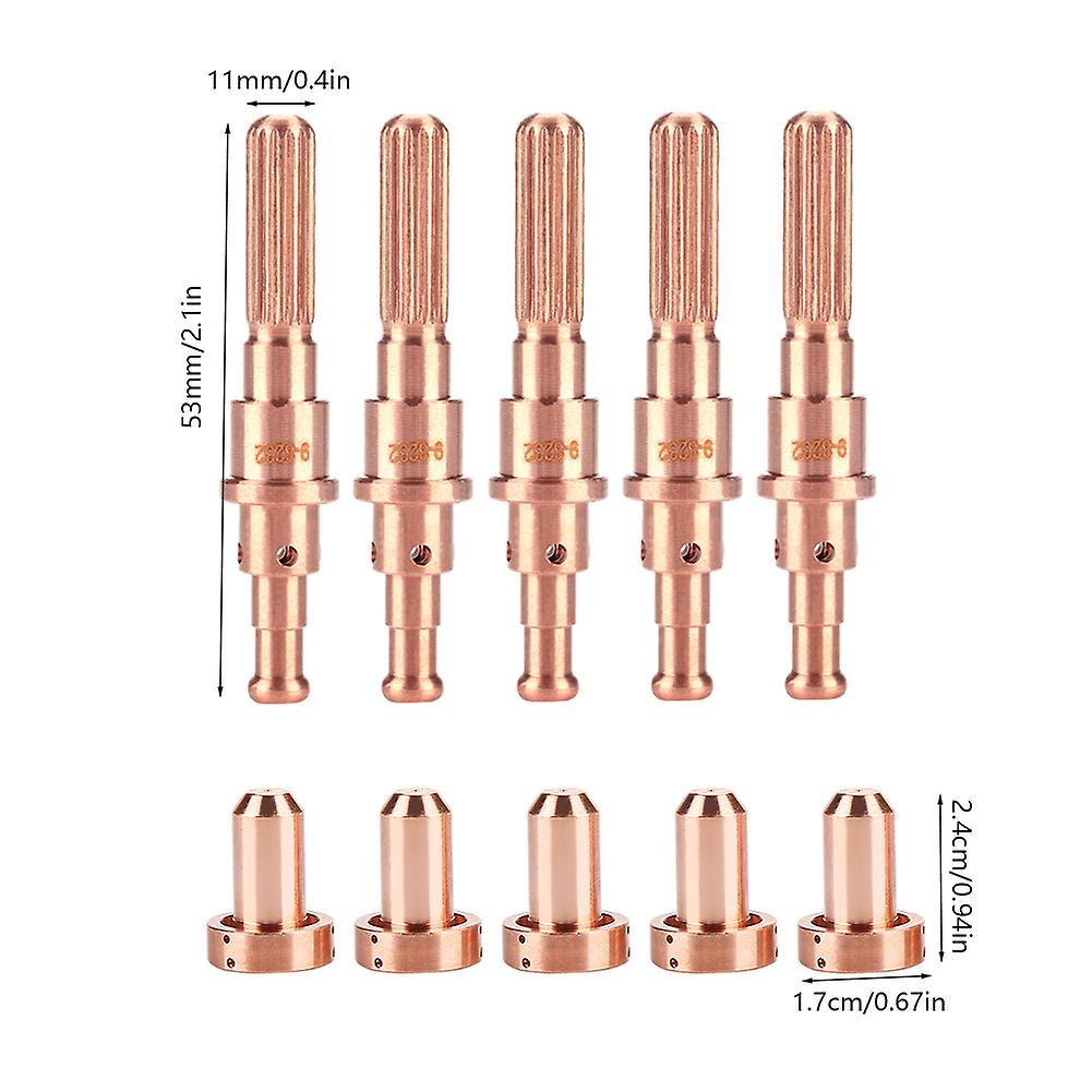 5pcs 9-8215 Electrode   5 Pcs 9-8210 Nozzle Tips For Thermal Dynamics Sl60/100 Plasma Torch