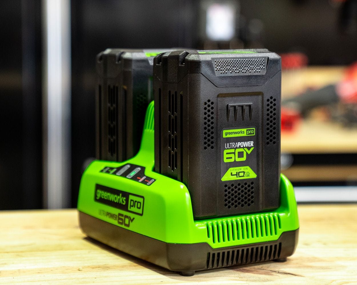 60V 6 Amp UltraPower Dual-Port Charger | Greenworks Tools