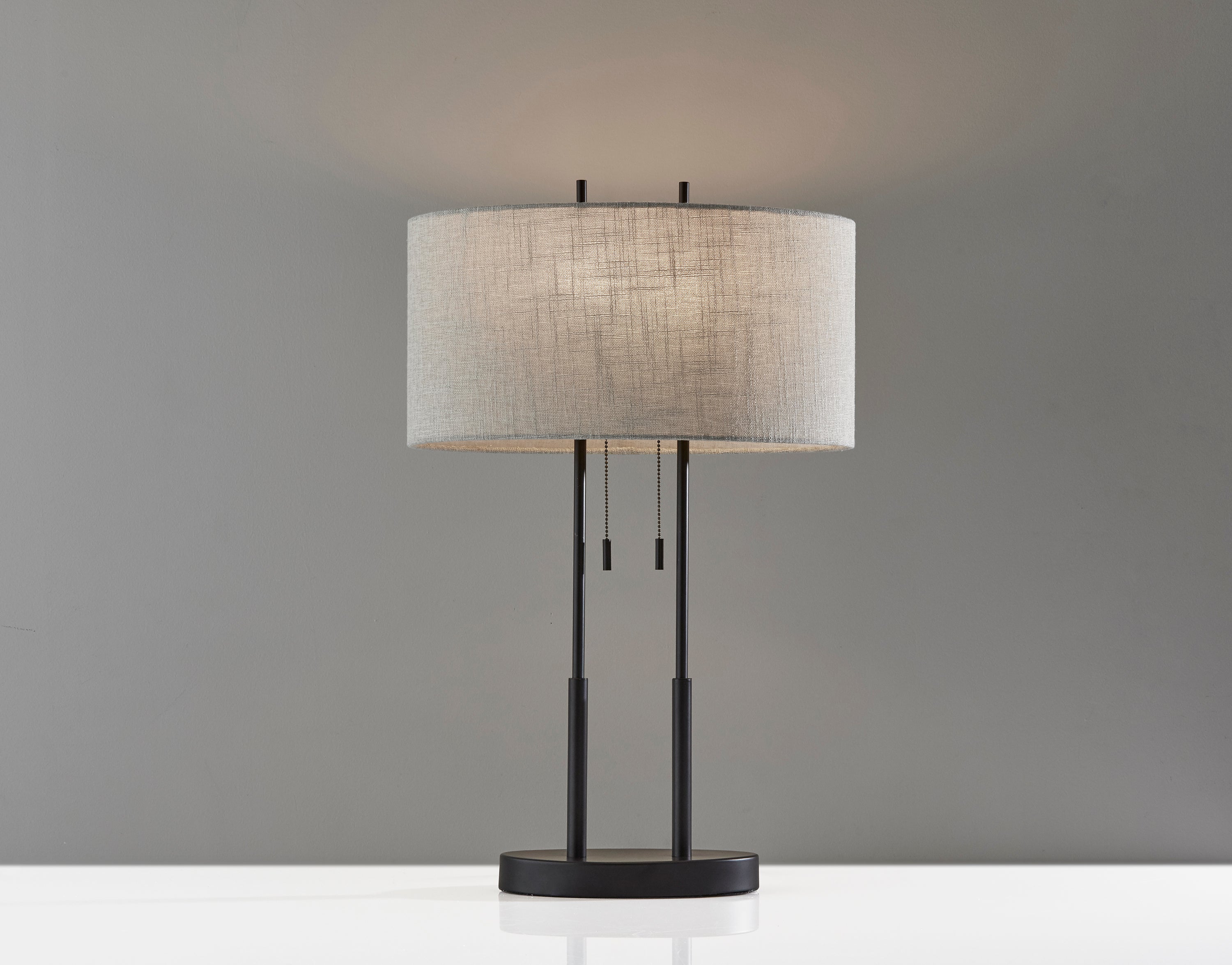 Adesso Duet Table Lamp, Antique Bronze