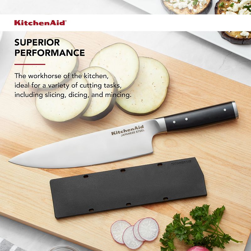 KitchenAid KO8IFSSOHOBA Gourmet 8-in. Forged Chef Knife with Sheath