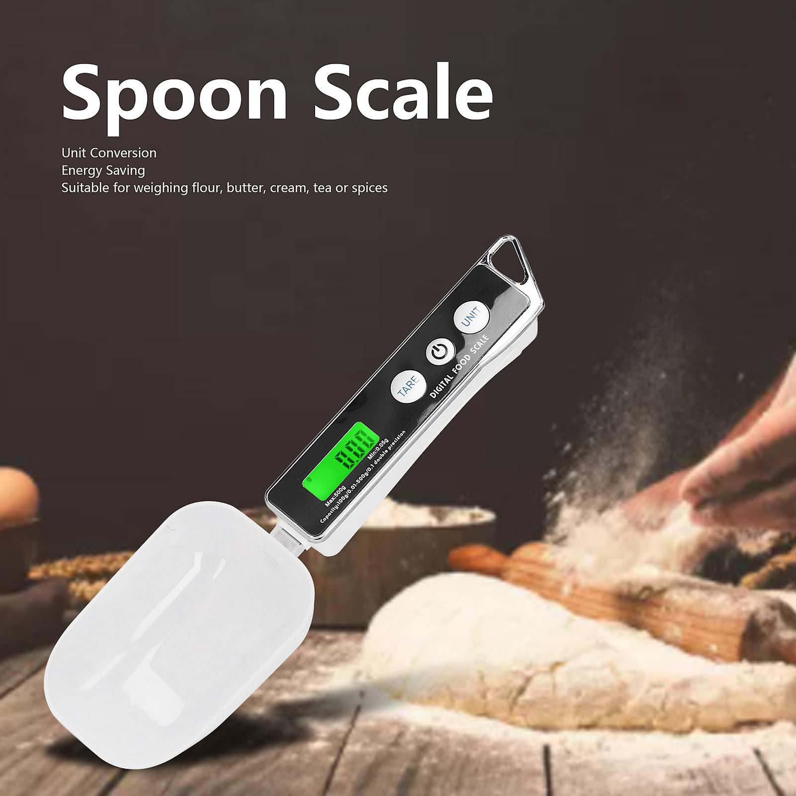 Digital Spoon Scaledigital Kitchen Scale Stainless Steel Food Measuring Scale With Handle For Coffee Powder，pills，tea，flour，oil， Baking[black  ]