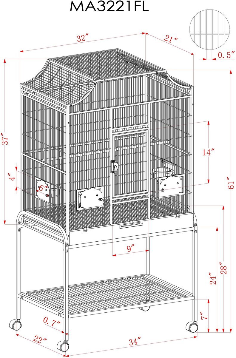 AandE Cage Company Elegant Style Flight Bird Cage