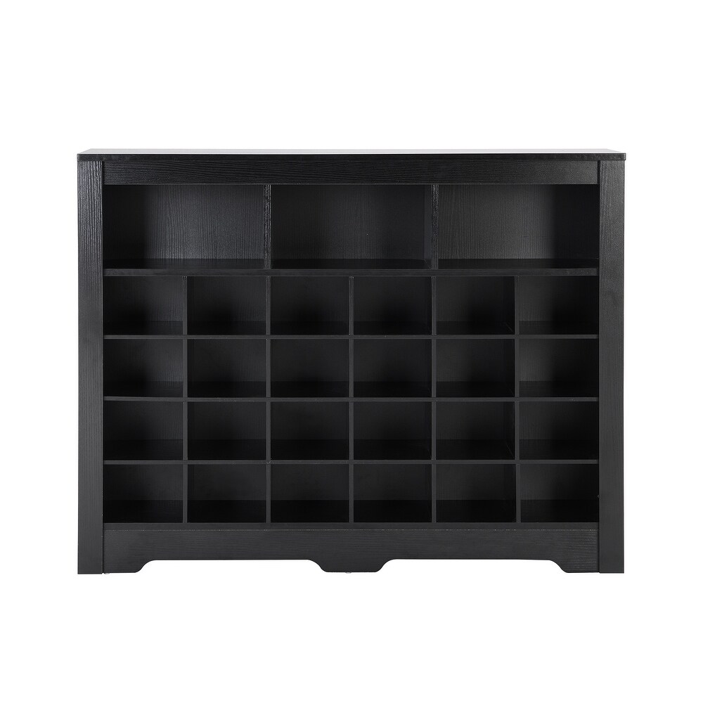 24 Shoe Cubby Cabinet with Curved Base