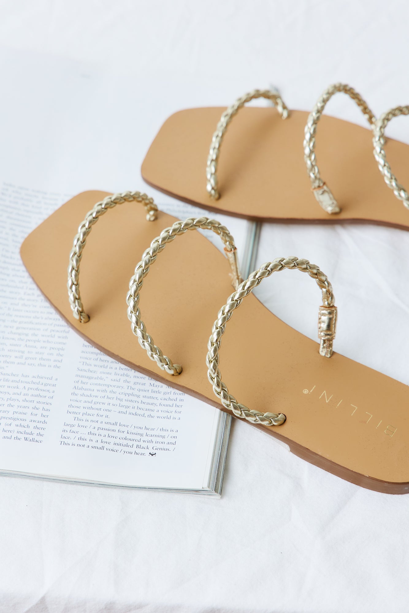 BILLINI Oceania Slides Gold Metallic