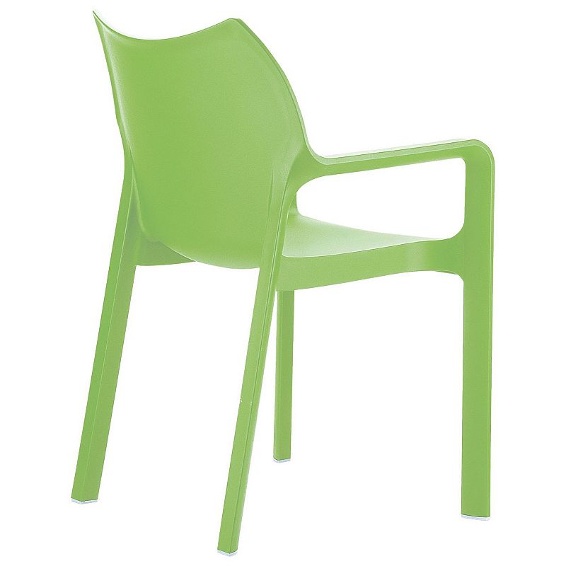 33 Green Outdoor Patio Solid Dining Arm Chair