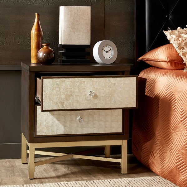 Corrianna Accent End Table with 2 Shell Front Drawers by iNSPIRE Q Bold