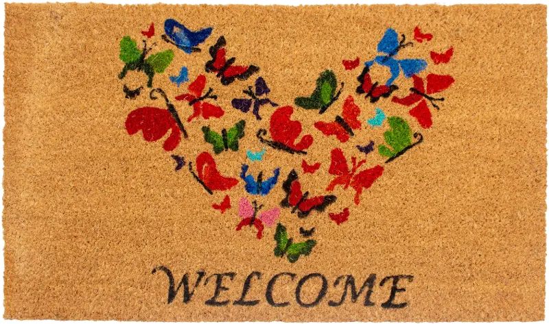 Butterfly Love Welcome Doormat