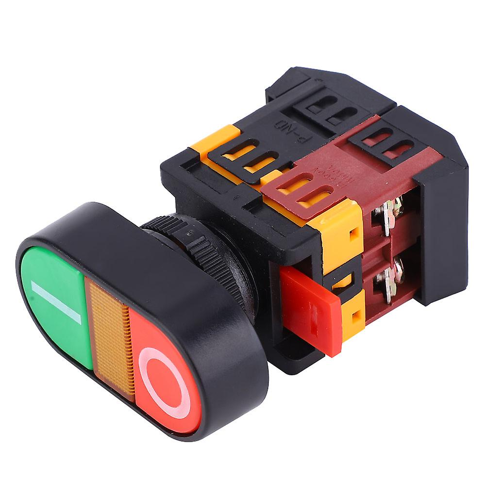 Apbb-22/25n Double Push Button Switch With Led Light Nonc Momentary Button Switch(380vac )