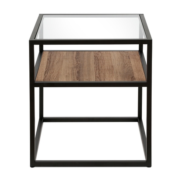 Carbon Loft Pontmercy Bronze/ Oak Side Table