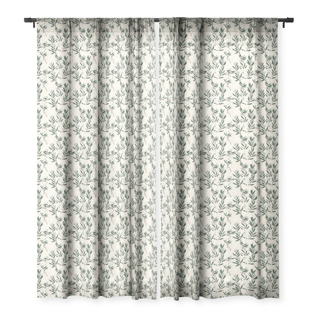 Holli Zollinger Floral Bloom Single Panel Sheer Window Curtain Deny Designs