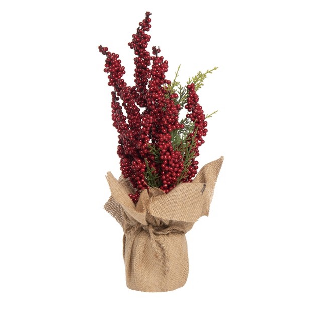 Transpac Foam 16 In. Red Christmas Berry Tree