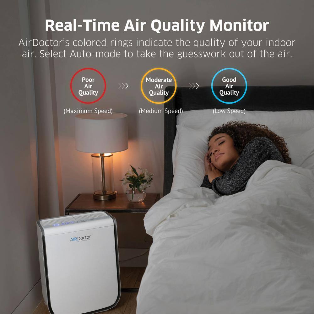 AIRDOCTOR AD2000 4-in-1 Air Purifier for Small  Medium Rooms with UltraHEPA Carbon  VOC Filters 90AD200AD01