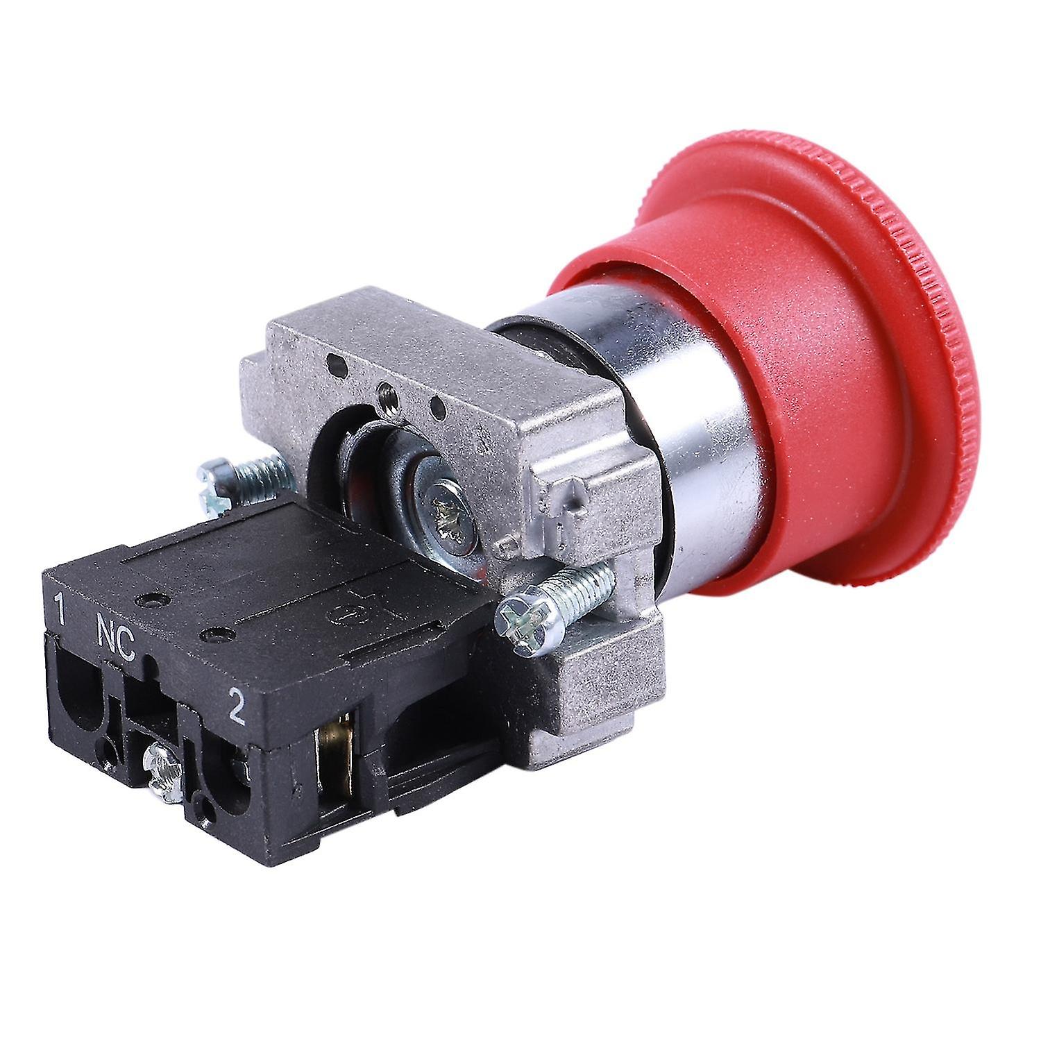 22mm Nc Red Mushroom Emergency Stop Push Button Switch 600v 10a Zb2-be102c