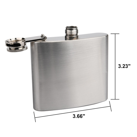 Blank Stainless Steel Pocket Flask  5 Ounce  3.75...