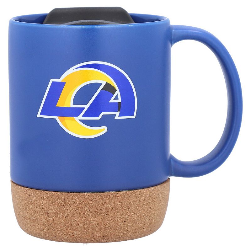 The Memory Company Los Angeles Rams 14oz. Cork Bottom Mug with Lid