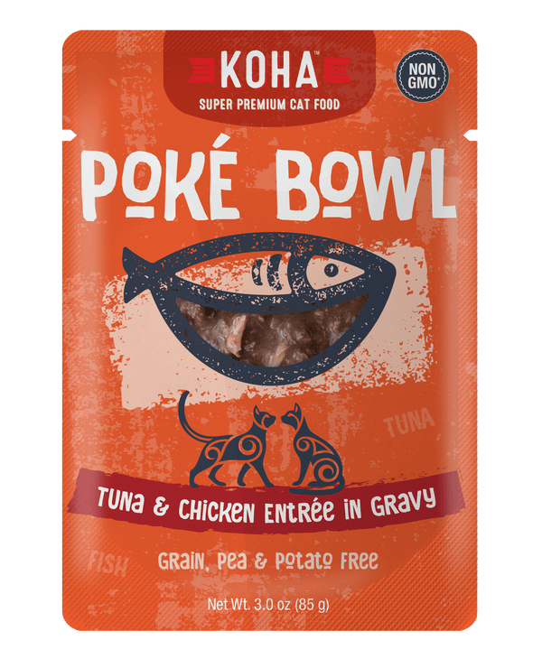 Koha Poké Bowl Tuna and Chicken Entrée in Gravy Wet Cat Food Pouch