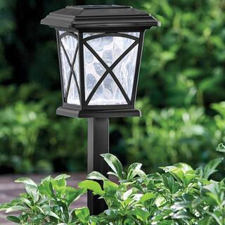 Hampton Bay 15 Lumens Matte Gunmetal Solar Outdoor Integrated LED Path Light WeatherWaterRust Resistant 62000