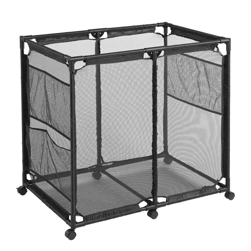 Yescom 35x33x22 Mesh Pool Storage Bin Rolling Cart Organizer