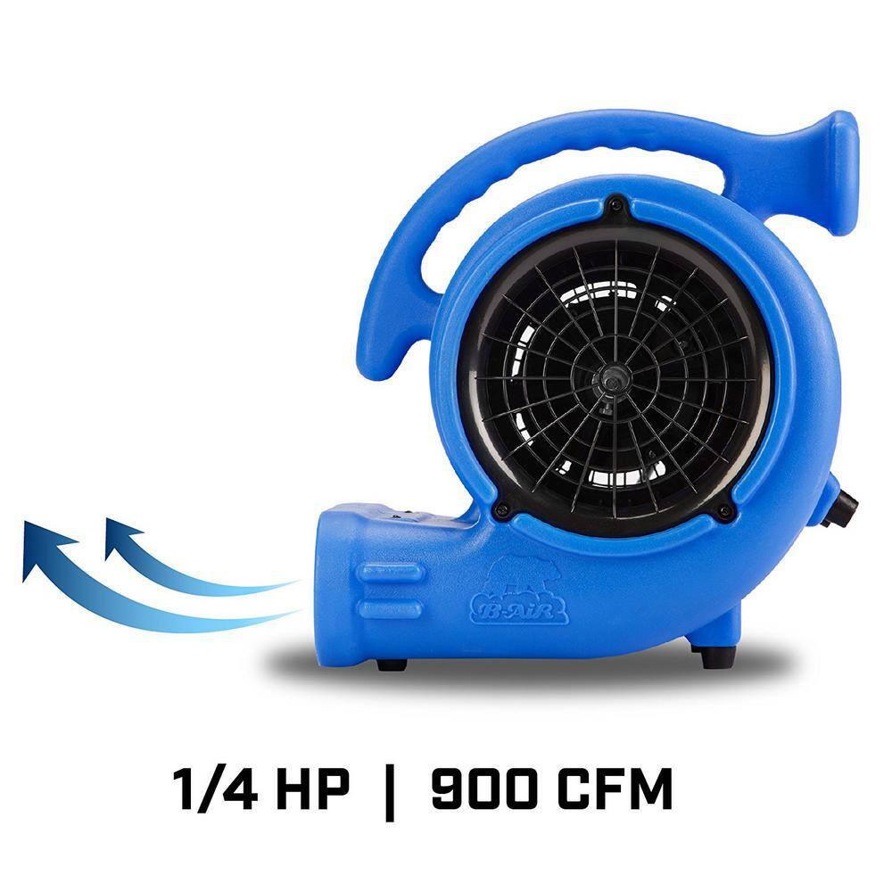 B-Air 14 HP Air Mover Blower Fan for Water Damage Restoration Carpet Dryer Floor Home and Plumbing Use in Blue BA-VP-25-BL