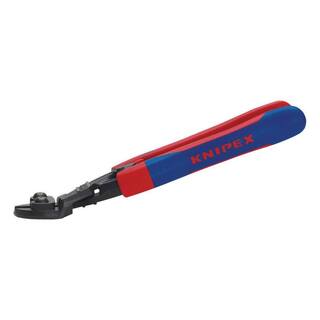 KNIPEX 8 in. Angled High Leverage Cobolt Comfort Grip Cutting Pliers 71 22 200