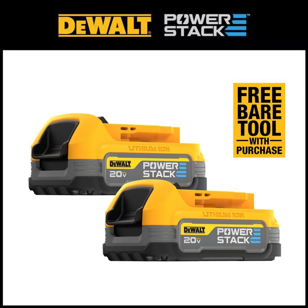 DEWALT 20V MAX POWERSTACK Compact Battery (2 Pack) DCBP034-2