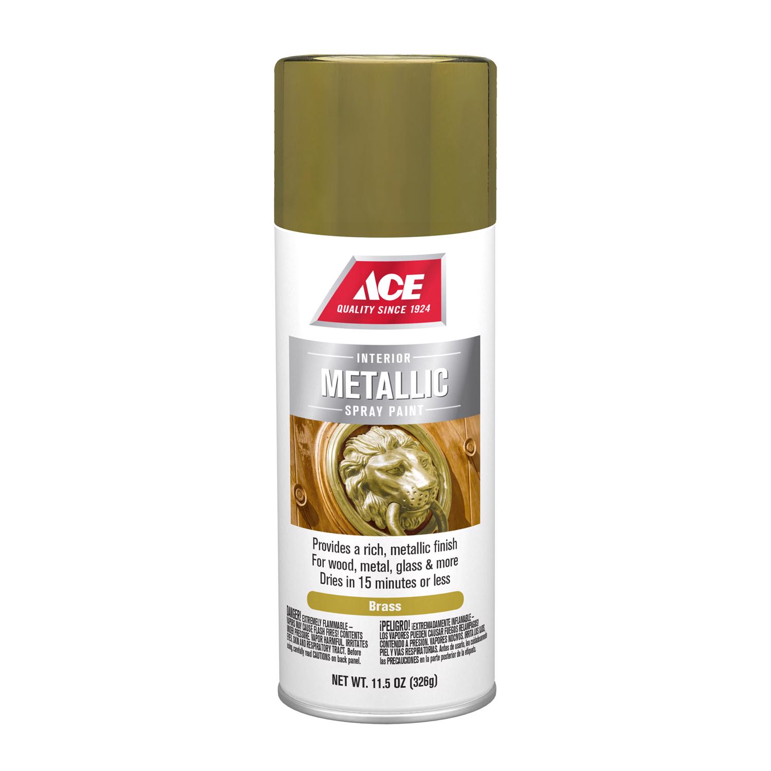 Ace Metallic Brass Spray Paint 11.5 oz