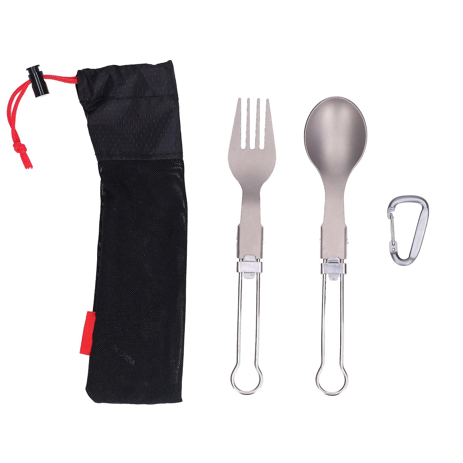 Camping Cutlery Set Camping Foldable Spoon Fork Portable Travel Tableware For Outdoor Picnic