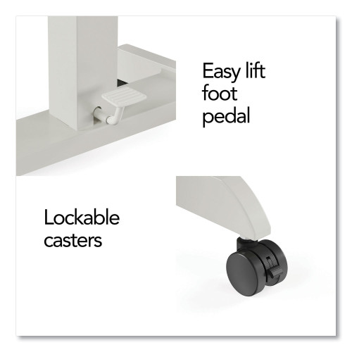 Union and Scale Essentials Sit-Stand Single-Column Mobile Workstation， 23.6