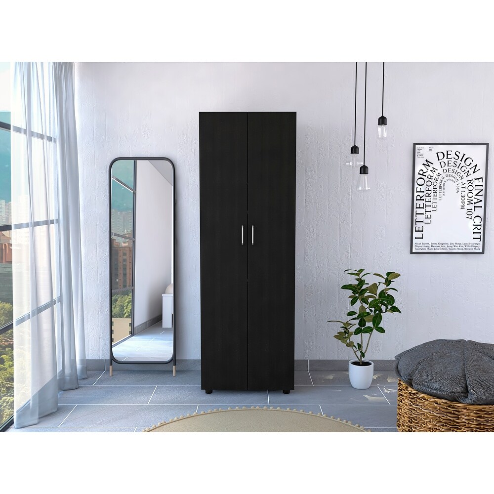 Aurora Armoire with 3 Inner Shelves  Rod  and Double Door   N/A