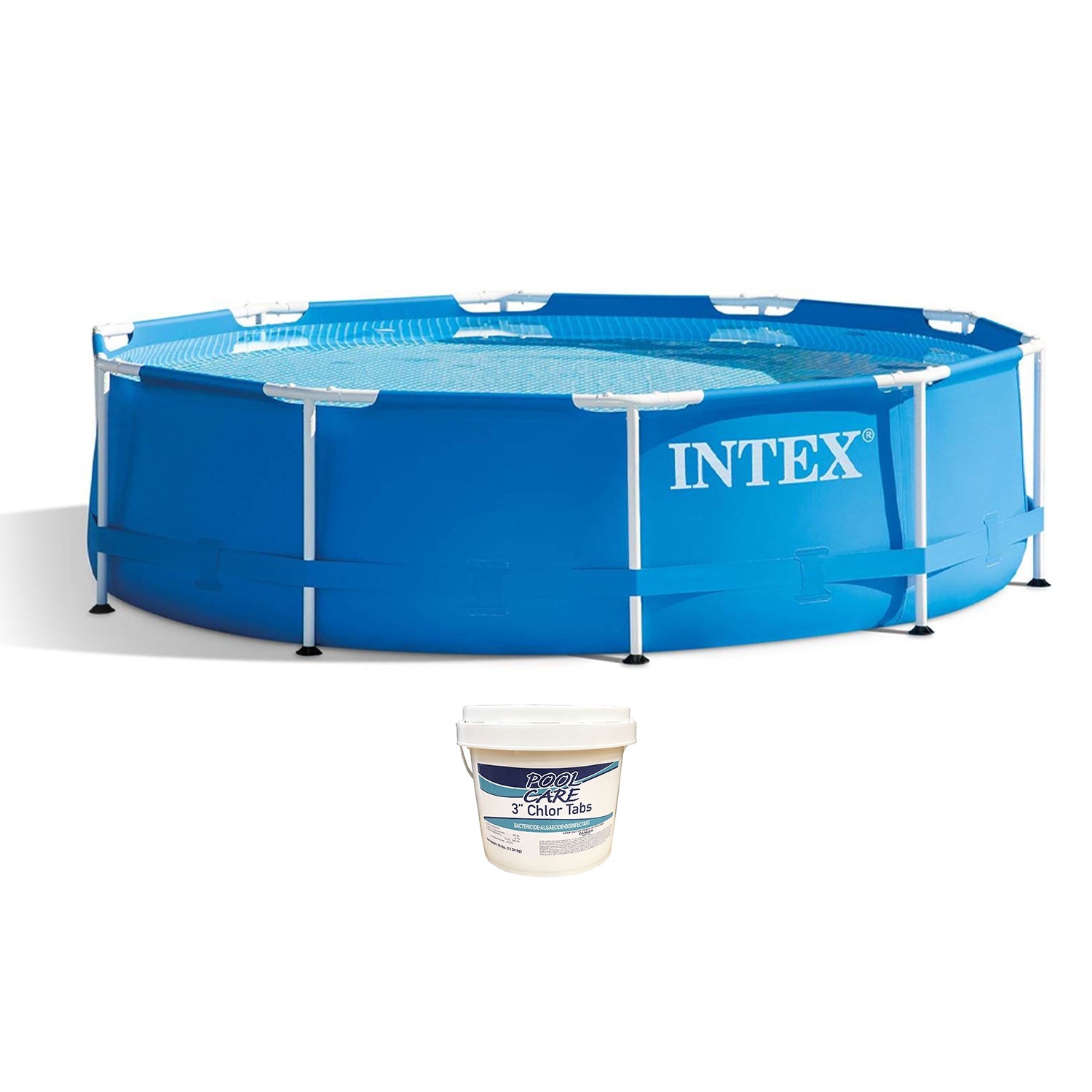 Intex 28200EH 10' x 30" Swimming Pool & 3" Chlorine Tabs, Pump Not Included