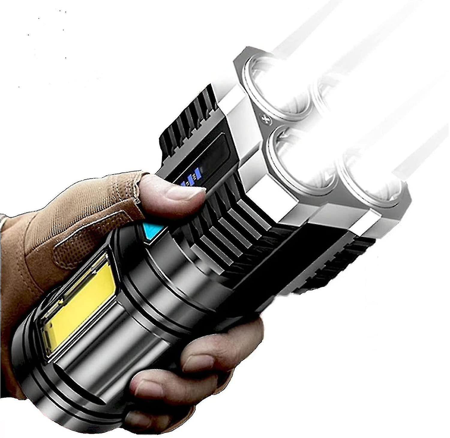 Super Bright 10000000lm Torch Led Flashlight Usb Rechargeable Tactical Light