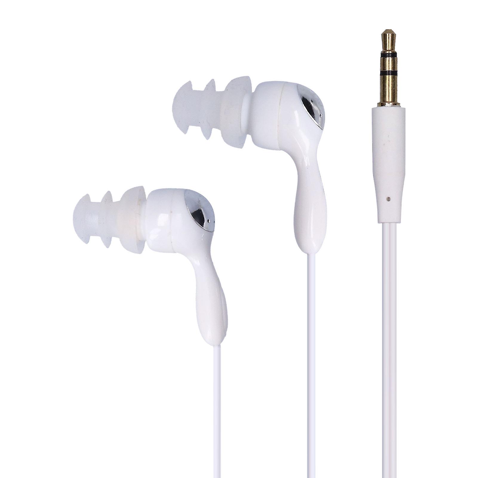 Waterproof Headphones In Ear Style Bone Conduction Headphones With Replace Earplugs For Swimming Running Surfingwhite