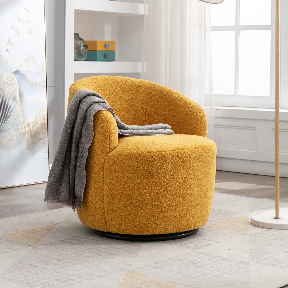 Swivel Chair for Living Room Bedroom  Corner Chairs for Small Space  Barrel Chair Round Accent Chair Armchair Club Arm Chairs