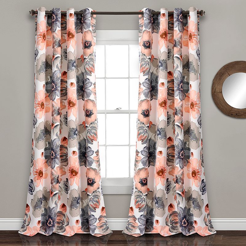 Lush Decor Leah Room Darkening Window Curtains Set