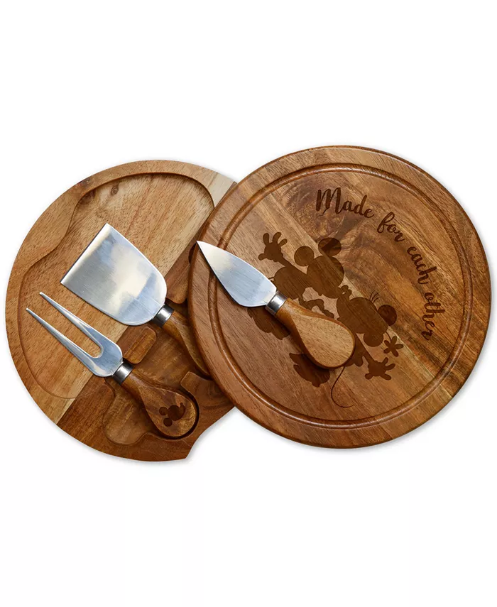 Disney Mickey Minnie Mouse - 'Acacia Brie' Cheese Board Tools Set