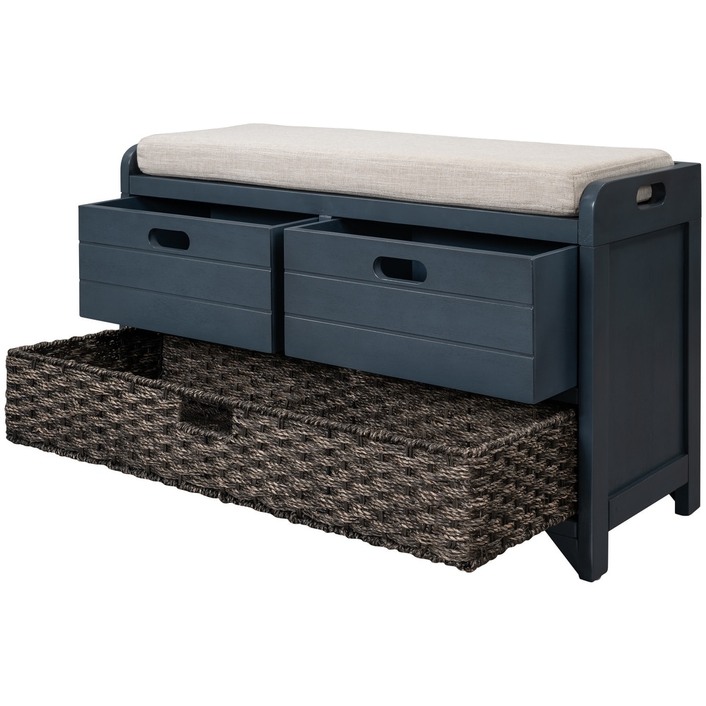 Storage Bench Entryway Benches with Storage Space   3 Drawers