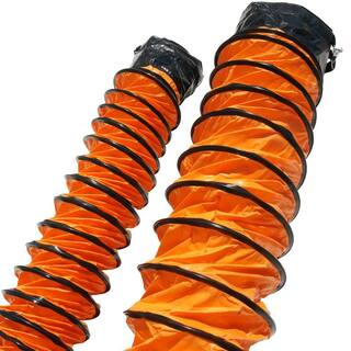 Rubber-Cal 20 in. D x 25 ft. Air Ventilator Orange Coil - Flexible Ducting - Orange 01-191-20