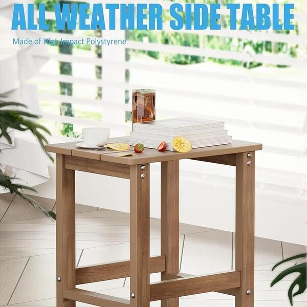 WINSOON Outside Adirondack Square Side Table，Weather Resistant Patio Table