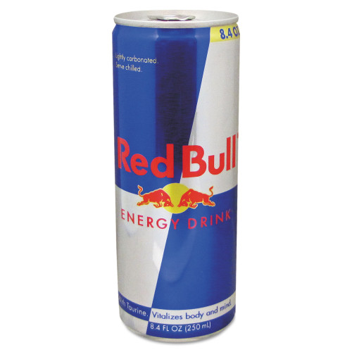 Red Bull Energy Drink， Original Flavor， 8.4 oz Can， 24/Carton (99124)