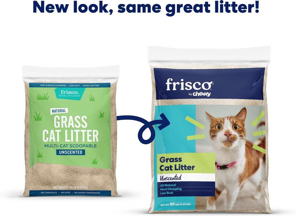 Frisco Natural Unscented Clumping Grass Cat Litter