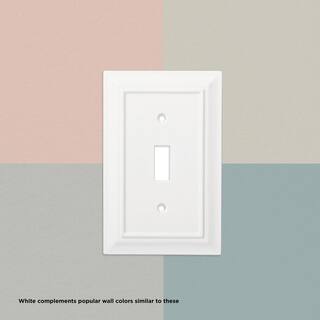 Liberty Craftsman Pure White 1-Gang Decorator Wall Plate (1-Pack) W44654-PW-UH