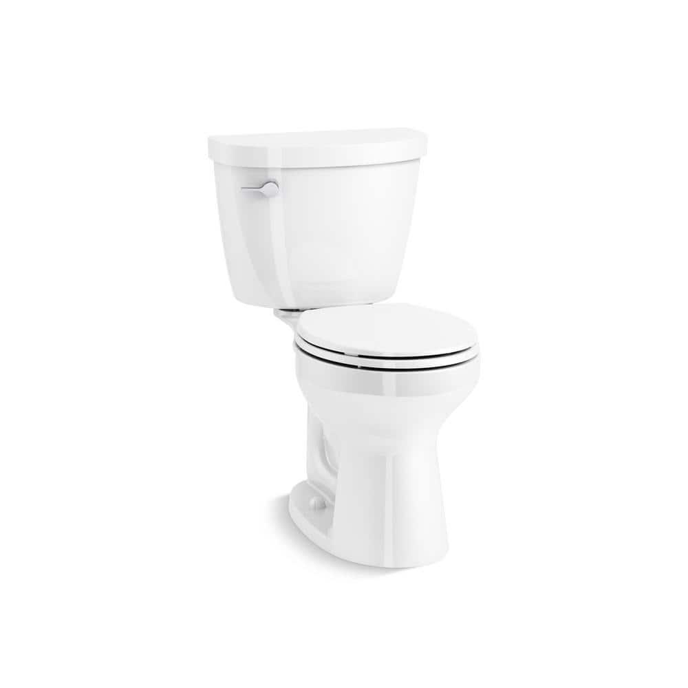 KOHLER Cimarron Rev 360 2piece 128 GPF Single Flush RoundFront Complete Solution Toilet in White Seat Included